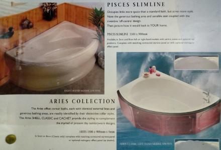 Aquarius Corner Bath Panels. White Colours. 1100 1200 1300mm